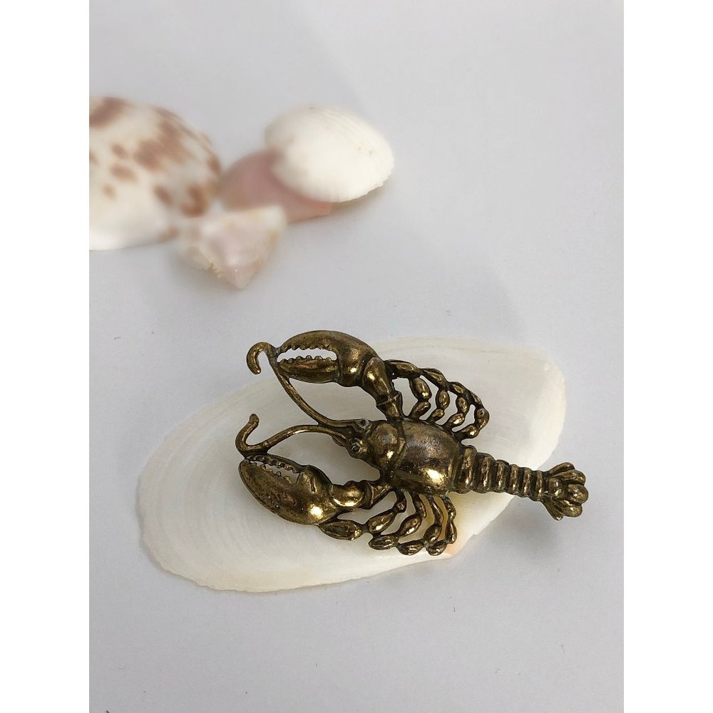 Brass Lobster Brooch/Pin